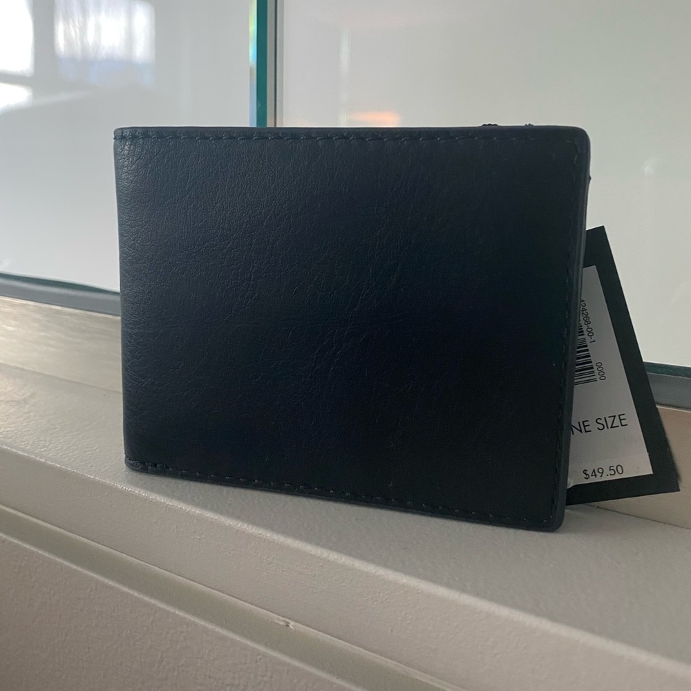 Modern chic blue and green soft leather wallet